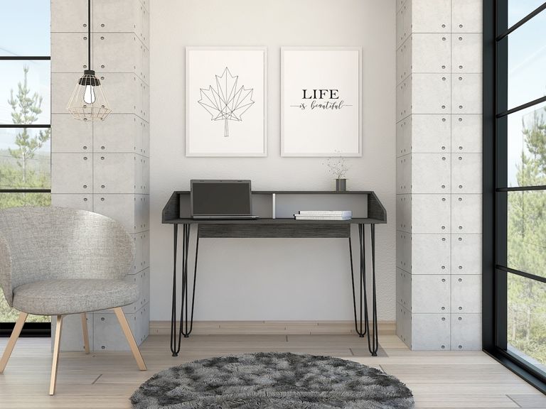 Dallas Black and Grey Office Desk