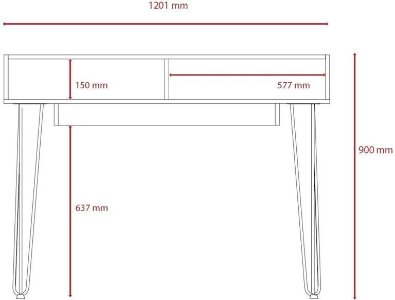 Dallas Black and Grey Office Desk