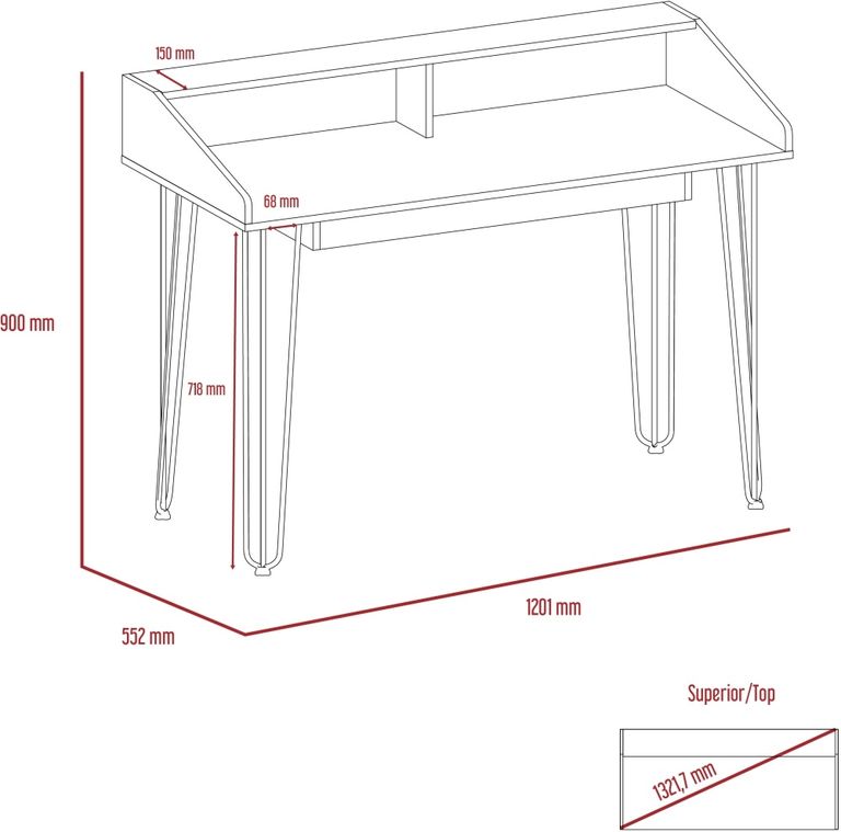 Dallas Black and Grey Office Desk