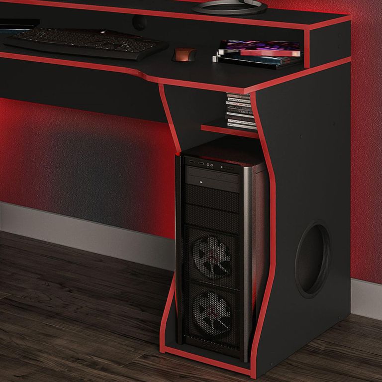 Enzo Gaming Desk - Black and Red