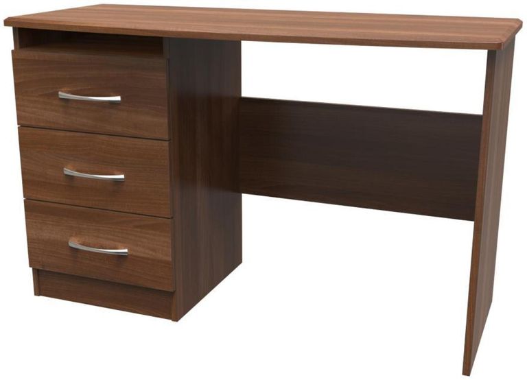 Eve Walnut Effect 3 Drawer Desk