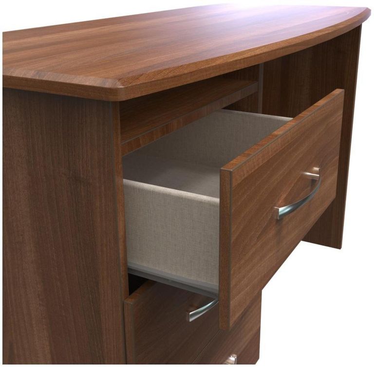 Eve Walnut Effect 3 Drawer Desk