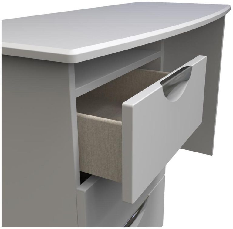 Flora Grey 3 Drawer Desk