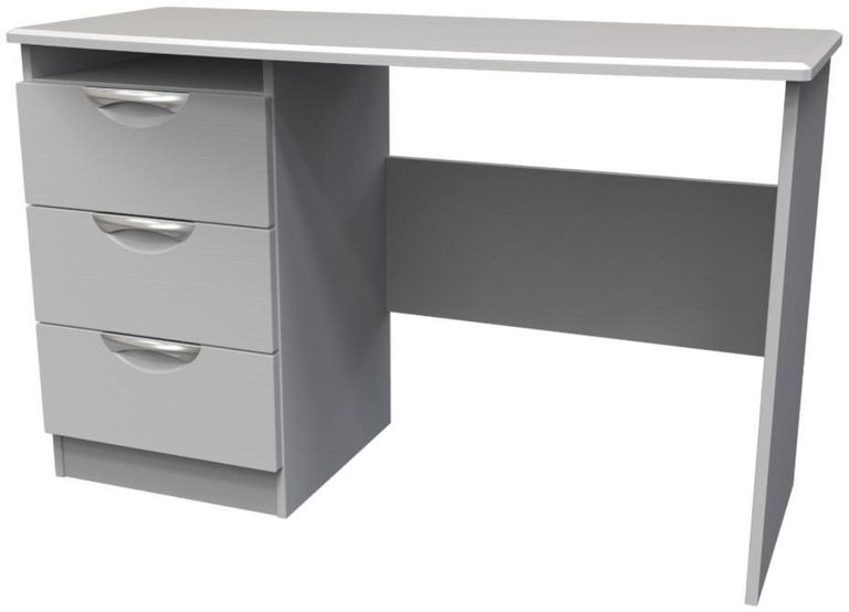Flora Grey Ash 3 Drawer Desk
