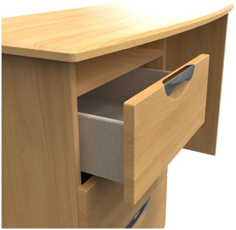 Flora Oak Effect 3 Drawer Desk