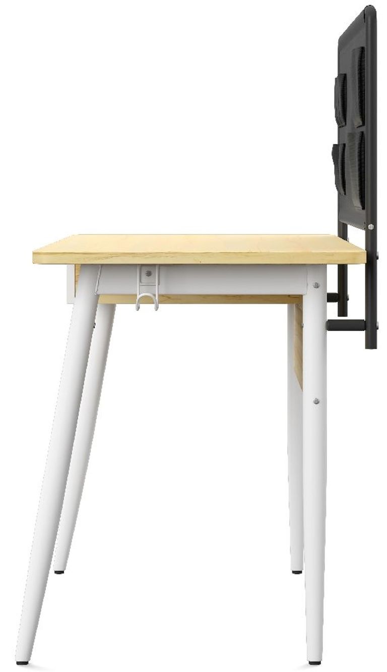 Foster Oak and White Office Desk - AW3617WHI