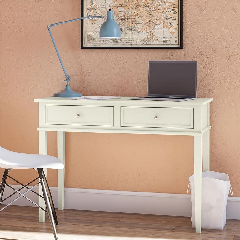 Francis 2 Drawer Writing Desk in White - 7919013COMUK