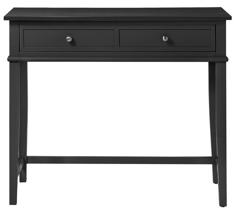 Francis Painted 2 Drawer Writing Desk in Black - 7919872COMUK