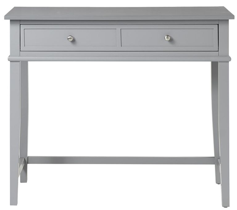 Francis Painted 2 Drawer Writing Desk in Grey - 7919815COMUK