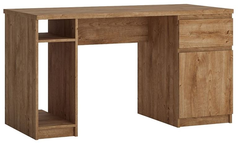 Fribo Oak Effect Double Pedestal Desk