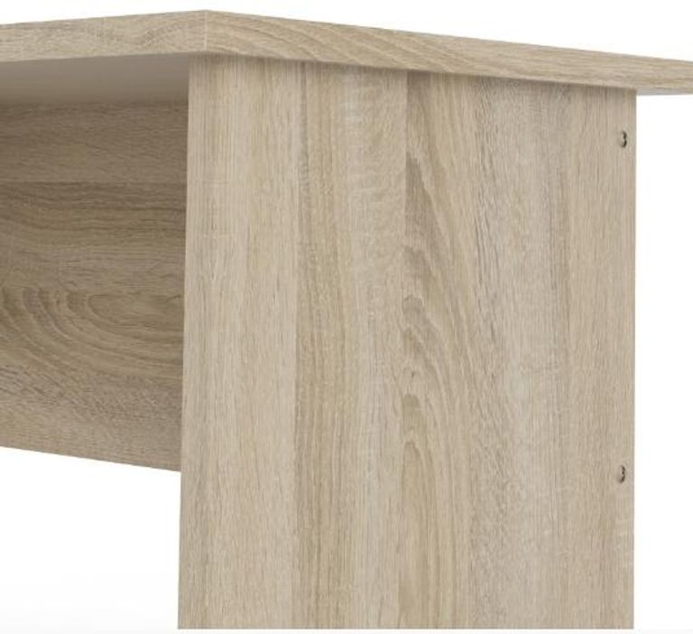 Function Plus Oak Effect 4 Drawer Single Desk