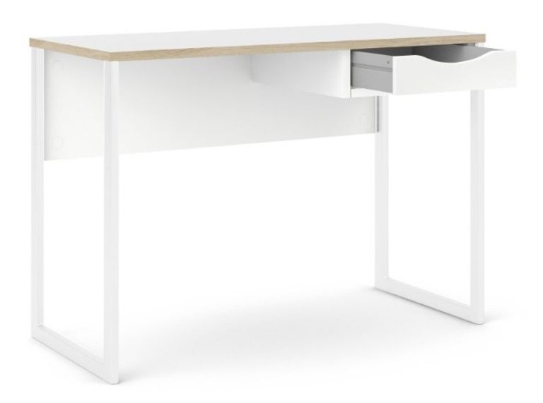 Function Plus White 1 Drawer Desk