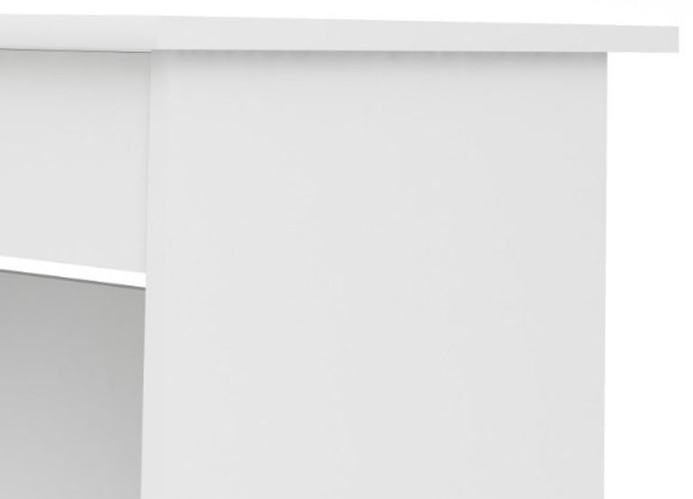 Function Plus White 3+1 Handle Free Drawer Single Desk