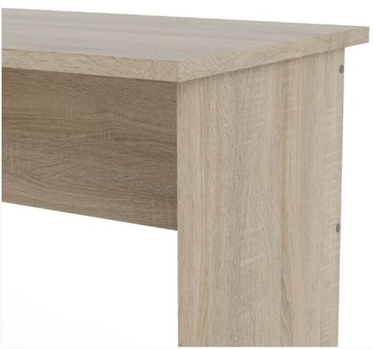 Function Plus White and Oak Effect 3 Drawer Single Desk