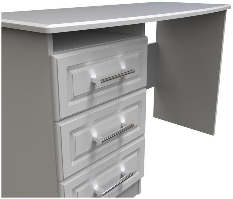 Gina Grey 3 Drawer Desk