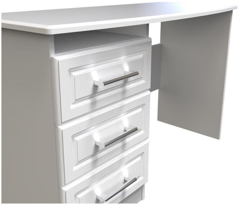 Gina White 3 Drawer Desk