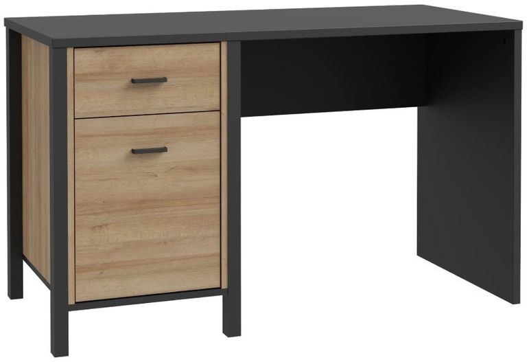 High Rock Oak Effect 1 Door 1 Drawer Desk