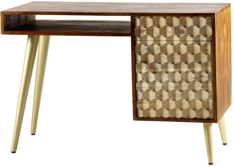 Imphal Mango Wood Geomatric Desk