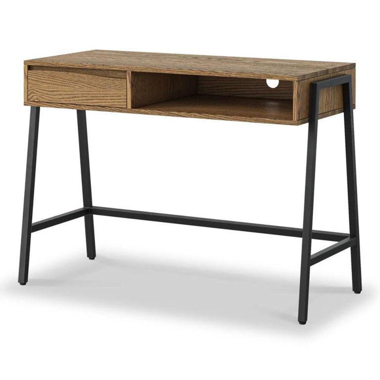 Jersey Office Desk - 1 Drawer - Industrial Style - Oak