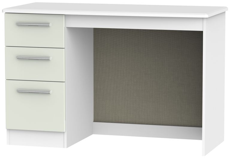 Knightsbridge Cashmere Matt and White 3 Drawer Desk