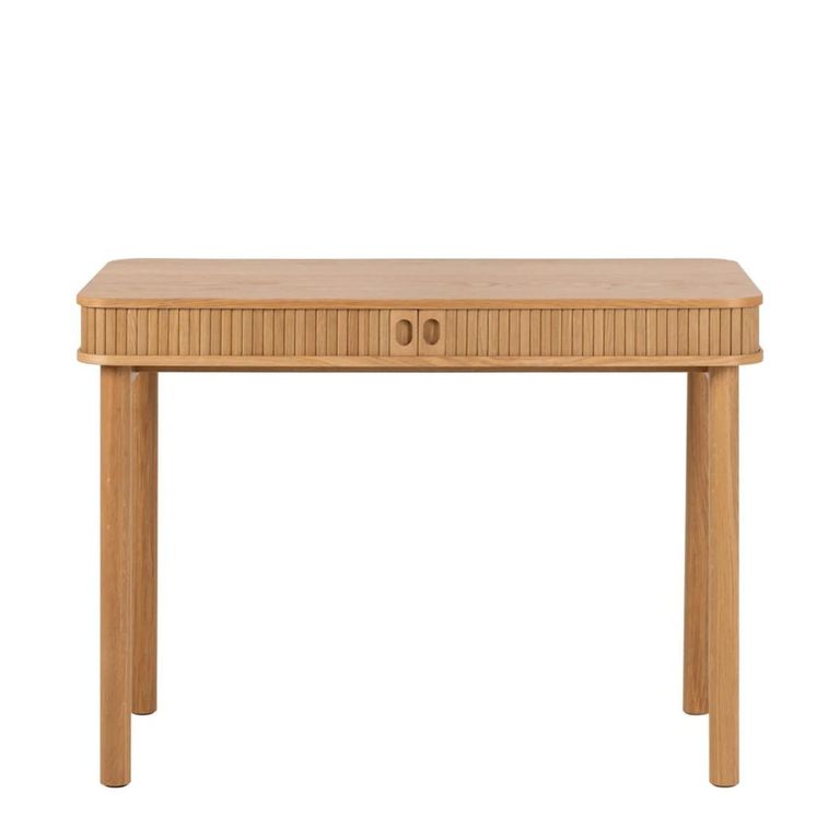 Langley Desk - 2 Door - Fluted - Oak