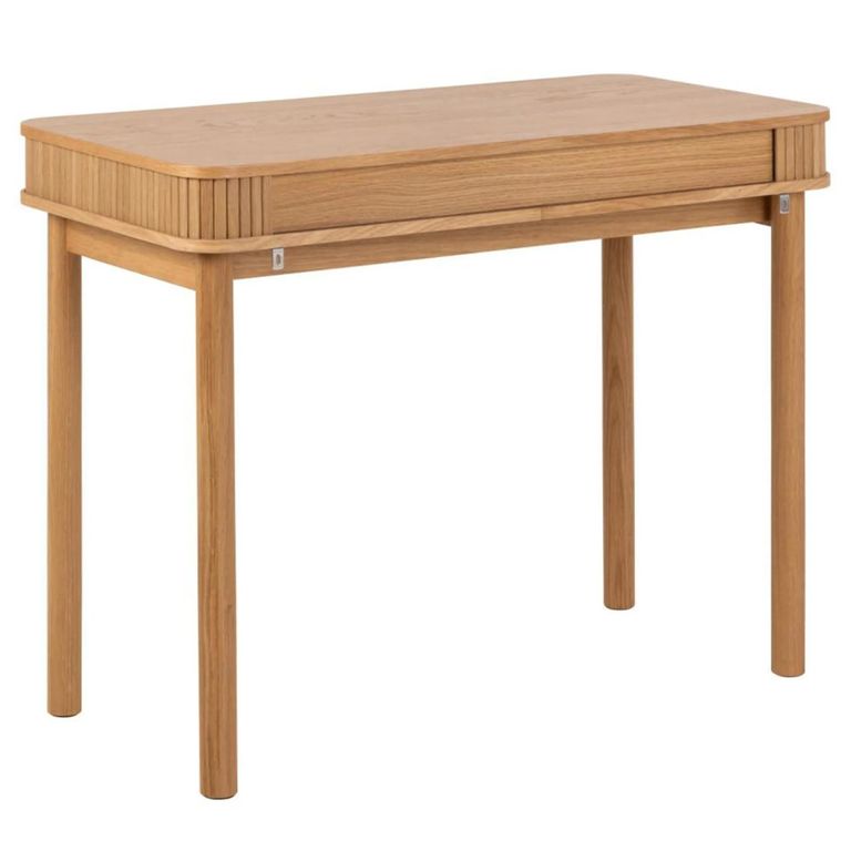 Langley Desk - 2 Door - Fluted - Oak
