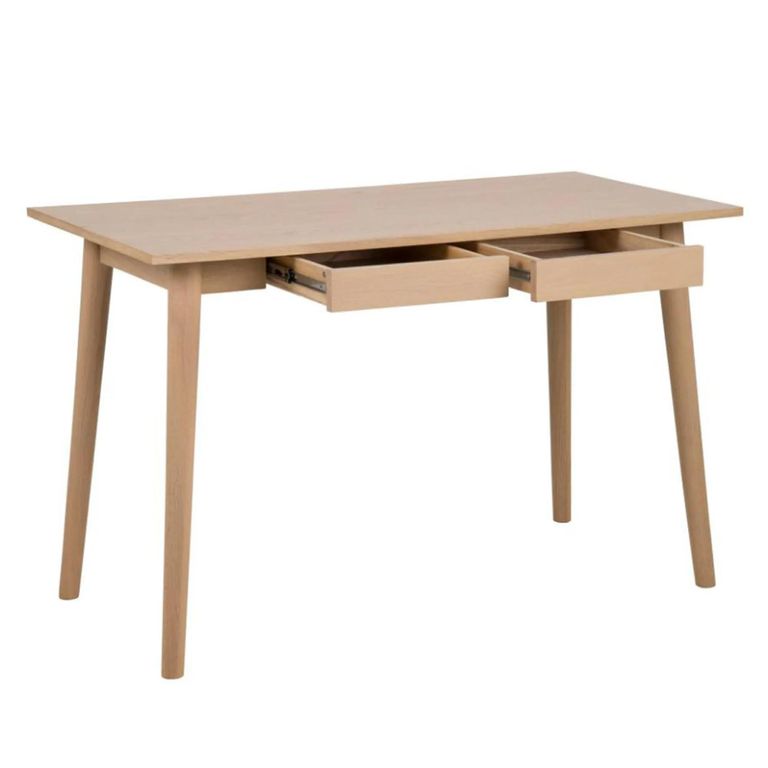 Marte Writing Desk - 2 Drawer - White Oak