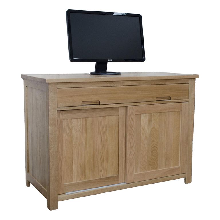 Opus Storage Desk - Hideaway - Oak