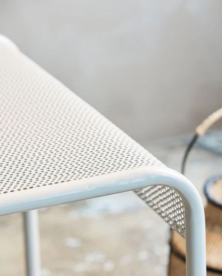 Brenta White Metal Writing Desk