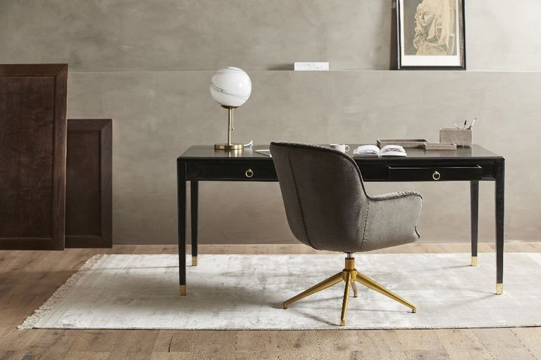 Ems Black Mango Wood Desk