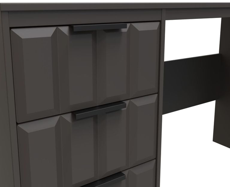 New York Graphite 3 Drawer Desk