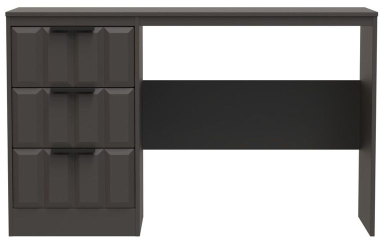 New York Graphite 3 Drawer Desk