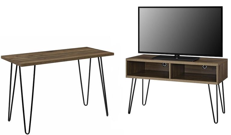 Obion Retro Desk in Walnut - 9851396COMUK