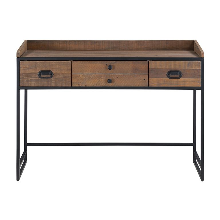 Ooki Modular Reclaimed Wood Desk - 4 Drawer