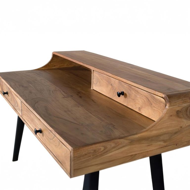 Pavia Desk - Acacia Wood - 3 Drawer