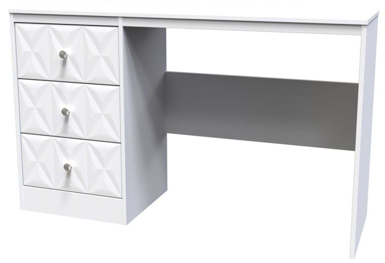 San Jose White 3 Drawer Desk