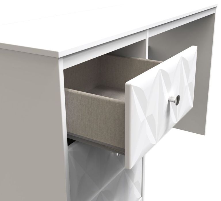 San Jose White 3 Drawer Desk