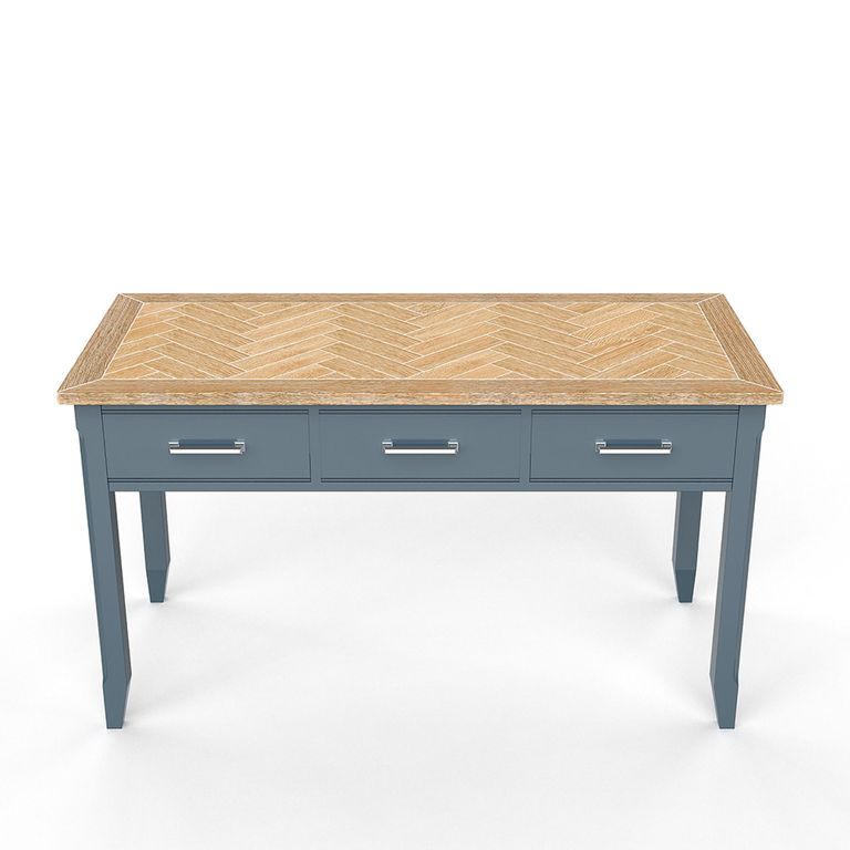 Signature Blue Executive Desk - 3 Drawer