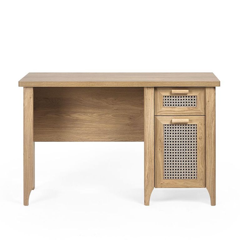 Sydney Desk - 1 Door - 1 Drawer - Faux Rattan