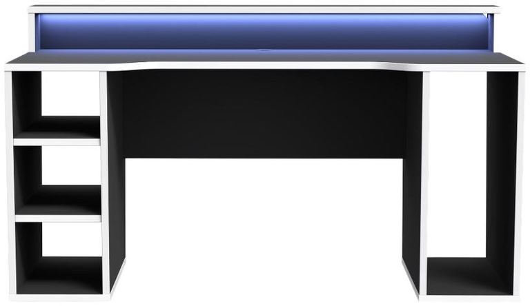 Tezaur Black LED Light Gaming Desk