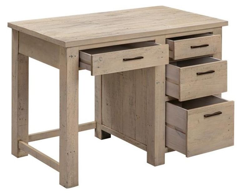 Washed Grey Reclaimed Pine Writing Desk