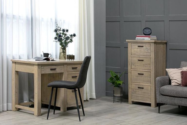 Washed Grey Reclaimed Pine Writing Desk