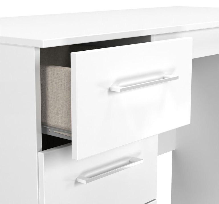 Worcester White 3 Drawer Desk