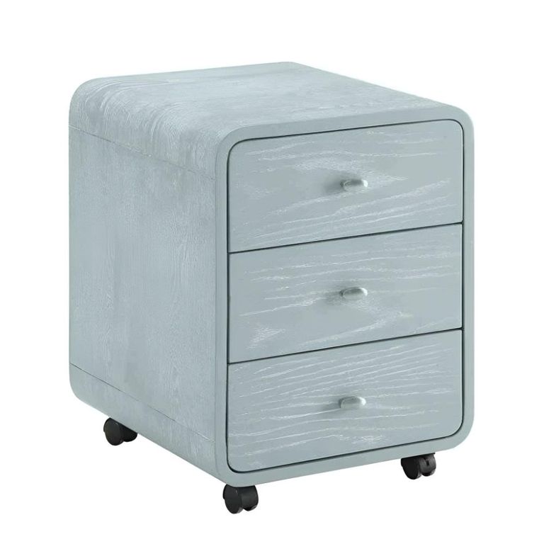 Curve Pedestal - Grey - 3 Drawer - PC201 3DR