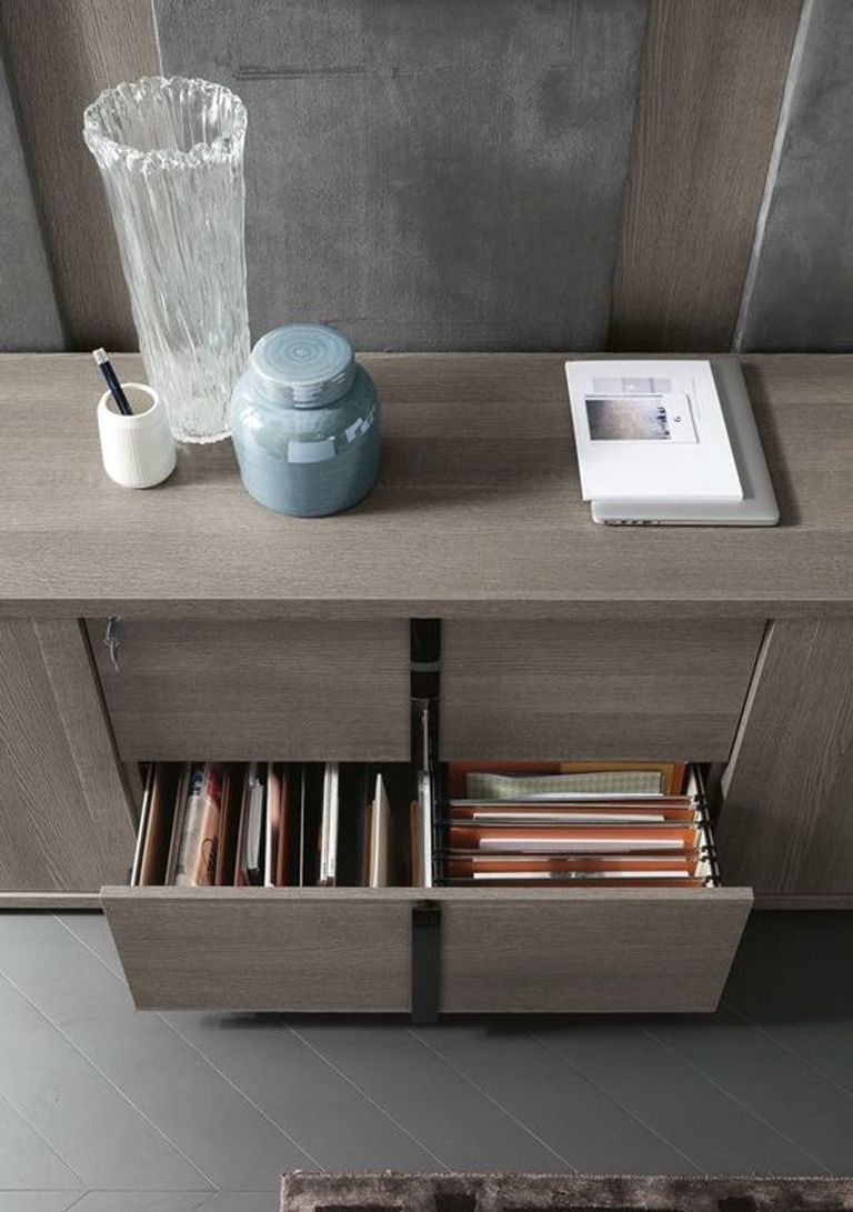 Tivoli Filing Cabinet - Grey Wood