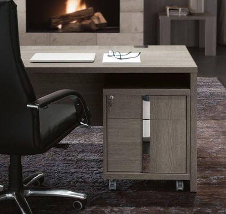 Tivoli Filing Cabinet on Wheels - Grey Wood