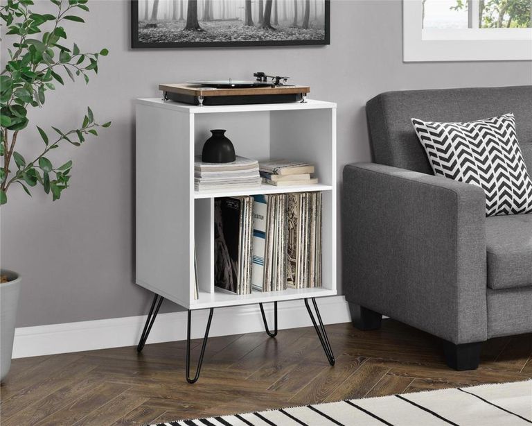 Contra Turntable Stand in White - 1324015COMUK