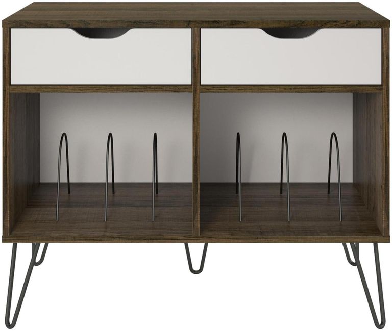 Contra Turntable Stand with Drawers in Brown Oak - 1323322COMUK