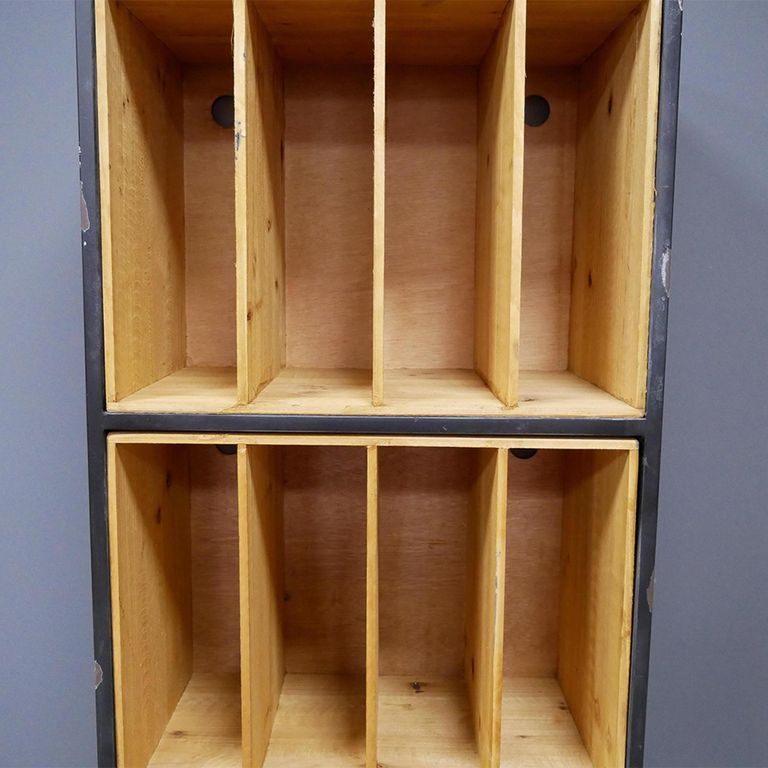 Filing Cabinet - Retro - Fir Wood and Metal