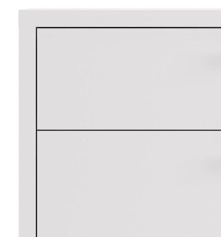 Prima White 2 Door 2 Drawer Filing Cabinet